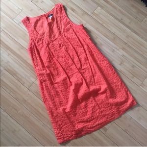 J. Crew coral orange cotton dress
